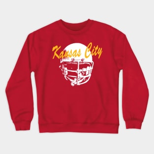 Kansas City Old School Football (Red) Crewneck Sweatshirt